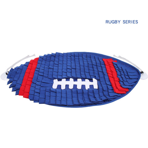 New cross-border multi-color rugby pet slow food smelling mat™