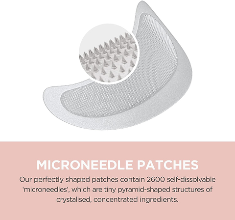 High Quality Micro Needle Patch Micro Needle Under Eye Mask Hyaluronic Acid Dissolving Microneedle Eye Mask Patches