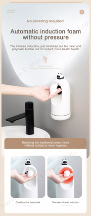 The New Automatic Smart High Capacity No Hole Wall Mount Usb Charging Foam Induction Soap Dispenser