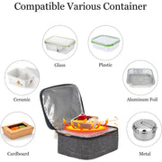 Portable Food Warmer Food Heater,Lunch Box,Portable Oven,Heated Lunch Boxes,Electric Lunch Box,Mini Oven Personal Microwave Tote Prepared Meals Reheat & Raw Food Slow Cooker,Grey,1pcs