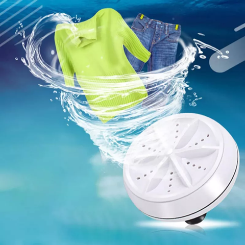 Portable USB Ultrasonic Turbine Washer Mini Washing Machine Laundry Clean Machine for Travel and Home