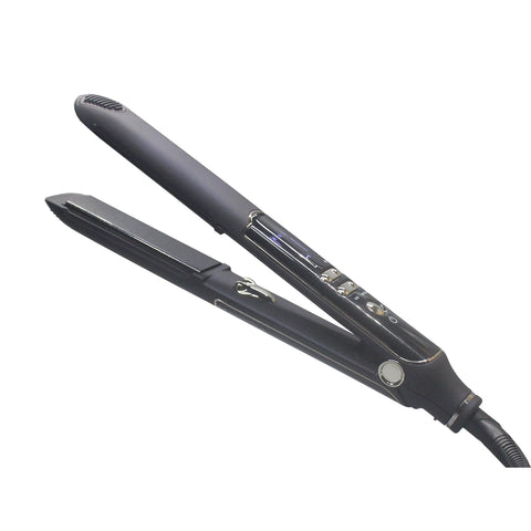 Infrared with negative ion generator hair straightener LCD display multi-gear temperature adjustment floating heating plate