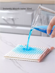 5pcs set Weave Kitchen Dish Cloths Ultra Soft Absorbent Quick Drying Dish Towel Non-woven Fabric Cleaning Cloth Honeycomb Wipe Rag