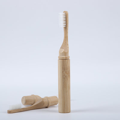 2022 New Bamboo Tube Toothbrush Travel Toothbrush Sleeve Bamboo Toothbrush Daily Necessities