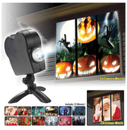Christmas Halloween Window Projector Led Spotlights Projection Light Xmas Projection Lamp Kids Gift Santa Claus ghost Festival