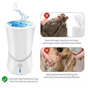 Automatic Dog Paw Cleaner, USB Rechargeable Dog Paw Washer Portable Electric Pet Cleaning Washer Cup 360 Silicone Brush Washer