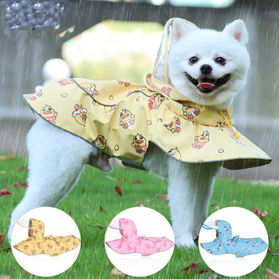 Outdoor Puppy Pet Rain Coat S-3XL Hoody Waterproof Jackets PU Raincoat for Dogs Cats Apparel Clothes ™