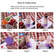 Mini Handheld Mixer Juicer Machine Milkshake Machine Portable Blender Juicer Cup Fruit Vegetables Quick Juicing USB Portable Ble ™