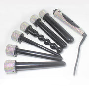 OMG Crystal Rhinestone hair curling iron bigoudi rizador de pelo cabello lockenstab set profesional modeladores cabelo cachos